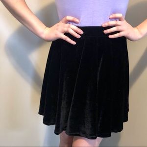 Black Velvet Skirt